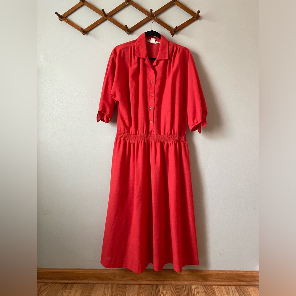 Vintage Plus Size Forever Young Red Dress (1X)